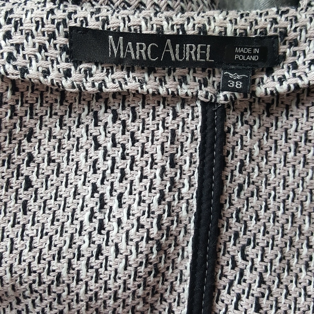 Marc Aurel Tweed Cropped Cotton Moto Jacket - Picture 6 of 8